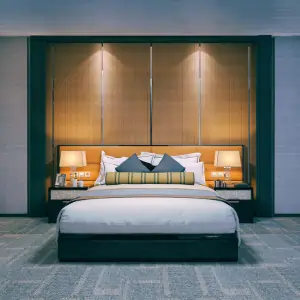 Luxury bedroom with high-quality carpets in Dubai